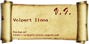 Volpert Ilona névjegykártya